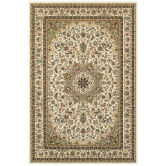 Kashan 119w Ivory/Beige Area Rug