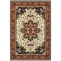 Kashan 96w Red/Ivory Area Rug