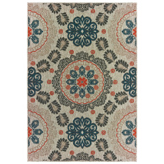 Latitude 1903w Grey/Blue Area Rug