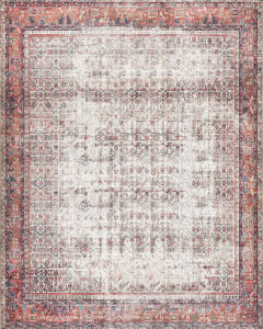 Layla LAY-12 Ivory/Brick Area Rug