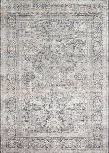 Lucia LUC-03 Steel/Ivory Area Rug
