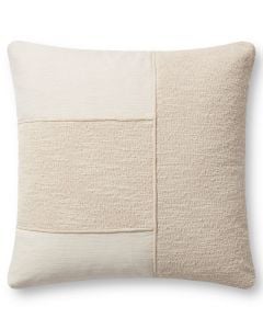 Leslie PMH0060 Ivory 22" x 22" Throw Pillow