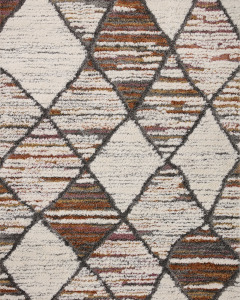 Levitt Shag LEV-05 Ivory/Fiesta Area Rug