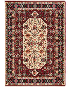 Lilihan 1802w Red/Ivory Area Rug