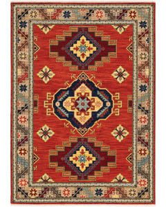Lilihan 5504p Red/Multi Area Rug