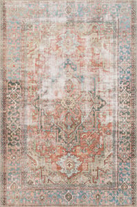 Loren LQ-15 Terracotta/Sky Area Rug