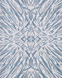 Luna Ivory/Blue Illusions Area Rug