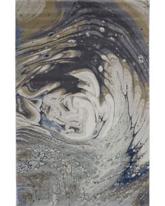 Mandana 39M1F Ivory/Taupe/Blue Area Rug