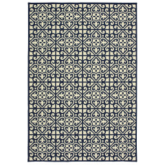 Marina 5927b Ivory/Navy Area Rug