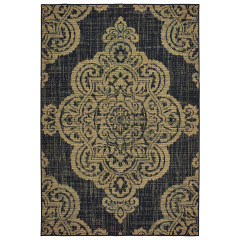 Marina 5929k Black/Tan Area Rug
