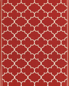 Meridian 1295r Red/Ivory Area Rug