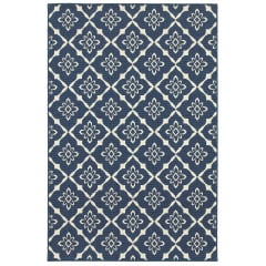 Meridian 5703b Navy/Ivory Area Rug