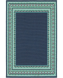 Meridian 9650b Navy/Green Area Rug