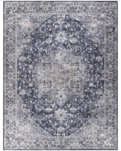 New Concept Washables SR101 Ivory Navy Area Rug