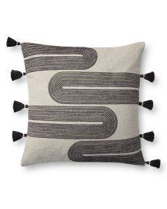 PBR0003 Black/Grey 22" x 22" Throw Pillow