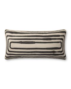 PBR0009 Natural/Black 12" x 27" Lumbar Pillow