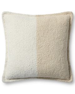 PBR0013 Ivory/Natural 18" x 18" Throw Pillow