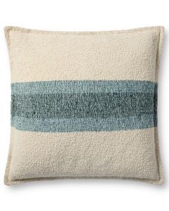 PBR0016 Natural/Blue 22" x 22" Throw Pillow