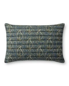 PJS0025 Blue/Green 13" x 21" Lumbar Pillow