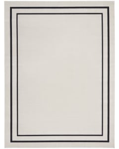 Nourison Essentials NRE02 Ivory/Black Rug