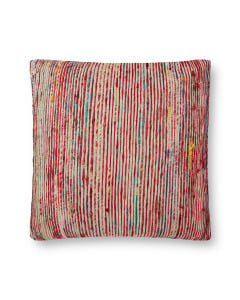 P0242 Red/Multi 22"x22" Pillow
