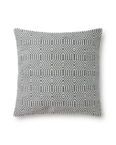 P0339 Charcoal/White 22"x22" Pillow