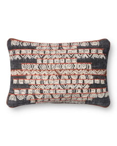 P0378 Blue/Rust 13"x21" Pillow
