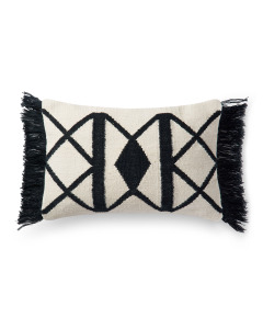 P0503 Black/Ivory 13"x21" Pillow