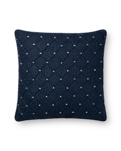 P0675 Navy/Silver 18"x18" Pillow