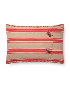 P0718 Red/Natural 16"x26" Pillow