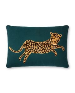 P6055 Teal/Gold 16" x 26" Lumbar Pillow