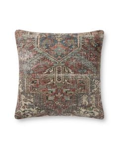 PAL0016 Rust/Multi 18" x 18" Throw Pillow