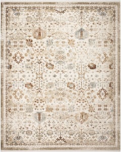 Pardis PRD01 Ivory Rust Area Rug