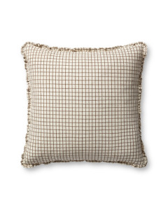 PCJ0012 Ivory/Earth 22"x22" Pillow