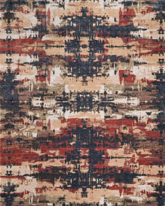 Pearson 39SQF Blue/Red/Tan Area Rug