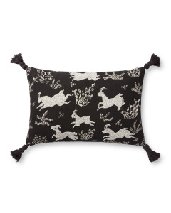 PLL0027 Black/Ivory 13"x21" Pillow