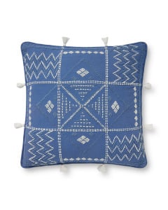 PLL0049 Blue/Ivory 18"x18" Pillow