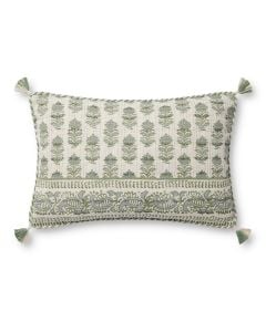 PLL0113 Sage/Ivory 13" x 21" Lumbar Pillow