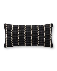 PLL0187 Black 12" x 27" Lumbar Pillow