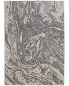 Prasad 3894F Gray/Ivory/Silver Area Rug