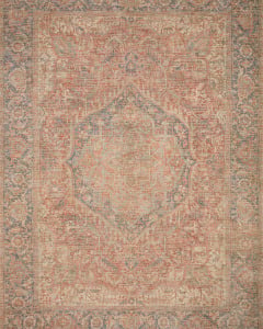 Priya PRY-07 Brick/Navy Area Rug