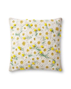 PRP0018 Daisies Beige 18" x 18" Throw Pillow