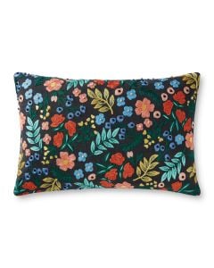 PRP0028 Wildwood Garden Black 13" x 21" Lumbar Pillow