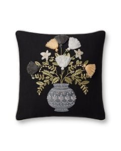 PRP0051 Black 18" x 18" Throw Pillow