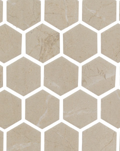 Perpetuo Elegant Beige Matte ColorBody Porcelain 1.5" Hexagon Mosaic Tile