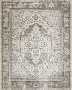 Quarry QUA18 Ivory Grey Taupe Area Rug