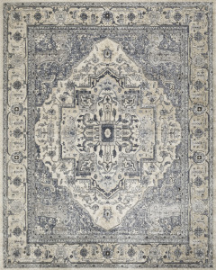 Quarry QUA18 Ivory Navy Area Rug