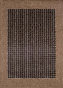 Recife Checkered Field Black/Cocoa Area Rug