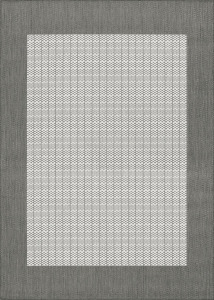 Recife Checkered Field Grey/White Area Rug