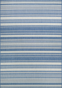 Recife Gazebo Stripe Champ/Blue Area Rug